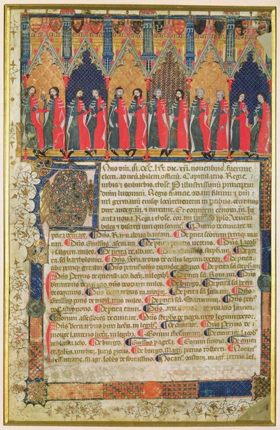 Os vereadores de Toulouse, 1369 de French School