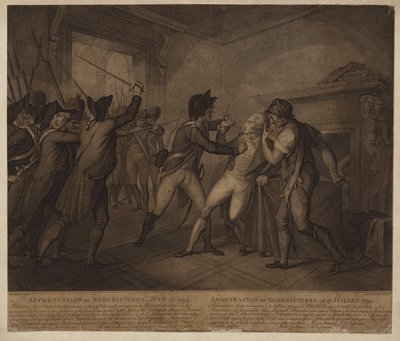 A apreensão de Robespierre em 27 de julho de 1794 de French School
