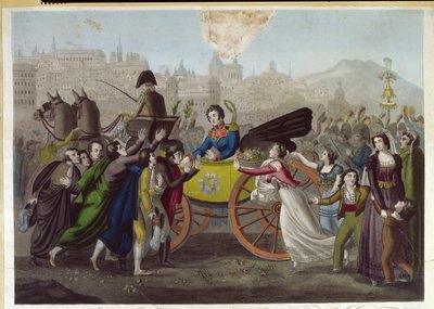 A chegada do general Juan Facundo Quiroga (1790-1835) em Madri no dia 24 de junho de 1820 de French School