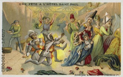 O Bal des Ardents, Hotel Saint Pol, Paris, 1393 de French School