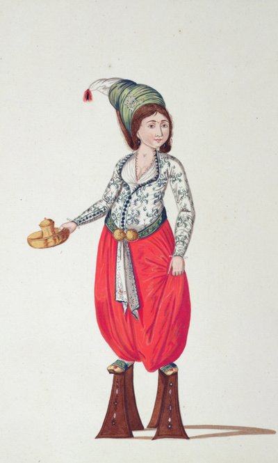Os Banhos, período otomano, terceiro quartel do século XVIII (wc no papel) de French School