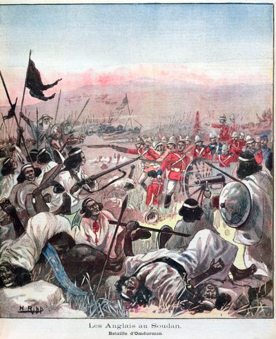 A batalha de Omdurman, capa de leituras para domingo, setembro de 1898 de French School