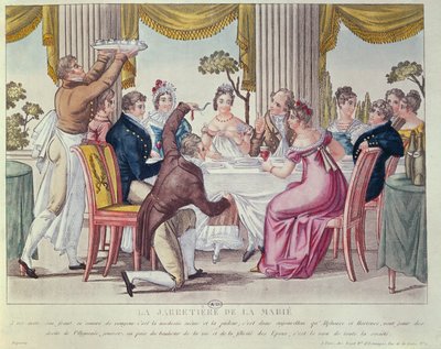 A Jarreteira de Noivas, c.1820 de French School