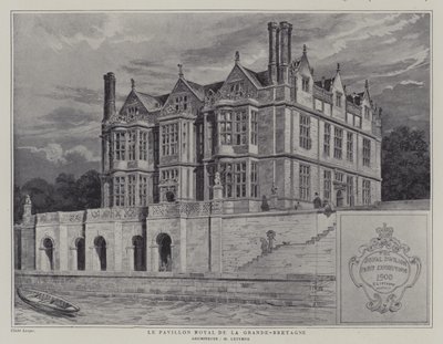 O Pavilhão Real Britânico na Exposição Universelle 1900, Paris (litho) de French School