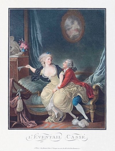 A ventoinha partida. A sedução sexual. Século XVIII. de French School