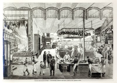 As novas cozinhas Cafe Riche, 1866 de French School
