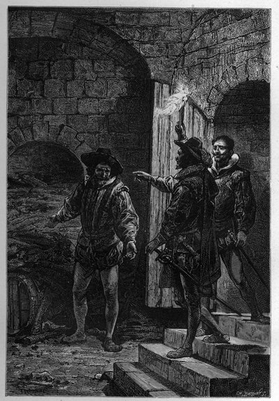 A Captura de Guy Fawkes - Prisão de Guy Fawkes (Guido Falxius, conhecido como John Johnson, católico inglês de French School