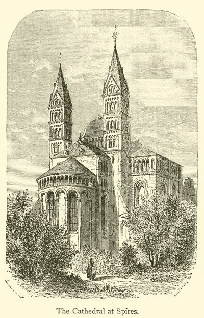 A Catedral em Spires (gravura) de French School