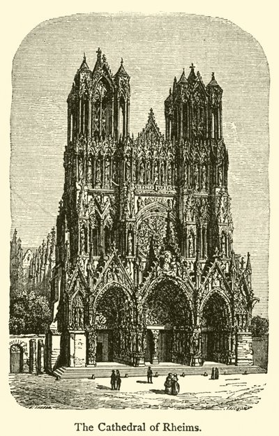 A Catedral de Rheims (gravura) de French School