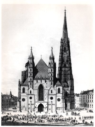 A Catedral de Santo Estevão em Viena, 1821 de French School