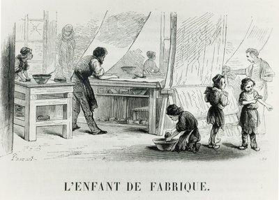 A criança da fábrica, c. 1842 de French School
