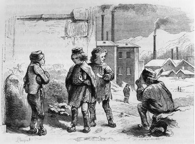 As crianças da fábrica, 1842 de French School