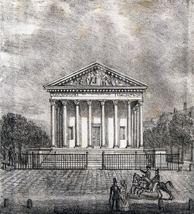 A Igreja da Madalena - "Alphabet Picturesque des Monumens de Paris" c.1840 (gravura) de French School