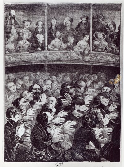 O Claque em ação, c.1830-40 de French School