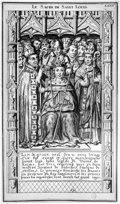 A Consagração de São Luís em 1226, do século XVI ao XVII de French School