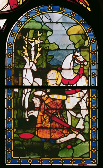 A conversão de Santo Eustáquio, da Igreja de Saint-Pierre du Chatel de French School