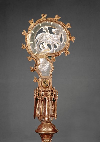 O Crozier das Abadessas do Convento Cisterciense Abbaye du Lys (prata dourada e cristal de rocha) de French School