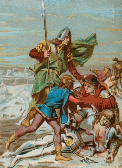 A morte de Charles o Rash, duque de Borgonha de French School