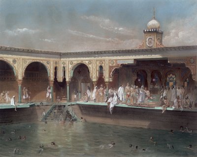 The Deligny Baths, Paris, 1842 (wc no papel) de French School