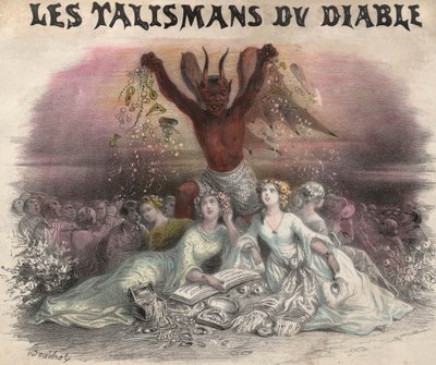 Os Talismãs do Diabo, canção para a quadrilha. Litografia de French School