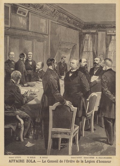 O caso de libelo Emile Zola - O Conselho da Ordem da Legião de Honra de French School