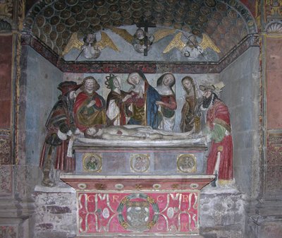 O Entombment, c.1523 (pedra pintada) de French School