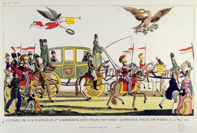 A entrada de Napoleão em Paris em 20 de março de 1815 de French School