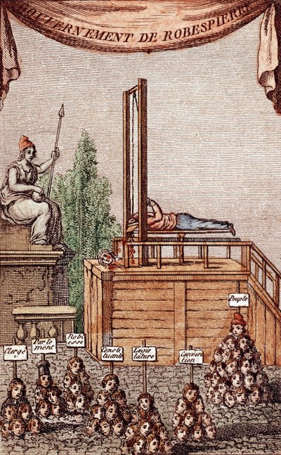 A execução de Robespierre, em 28 de julho de 1794 de French School