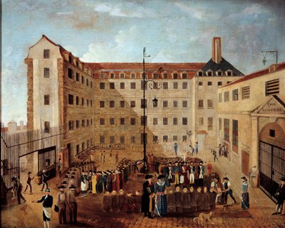 A Ferração de Forcats à Pintura de Bicetre da Escola Francesa. 1791. O Sol. 0,48x0,35 m Paris, Musee de l