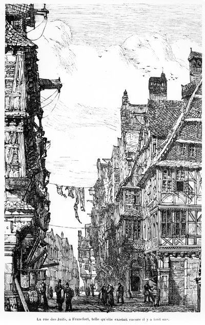 O Frankfurt Judengasse, c.1860-70 de French School
