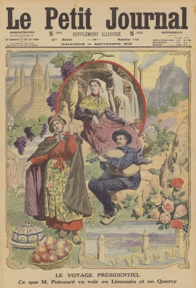 A viagem do presidente francês (cor litho) de French School