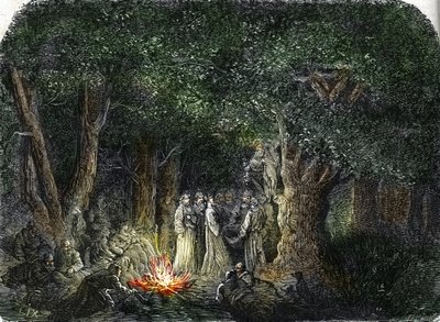 Os Gauleses e os seus sacerdotes ou druidas (gravura) 1864 de French School