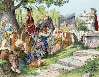 Os gauleses antes da conquista romana. Anônimo de French School
