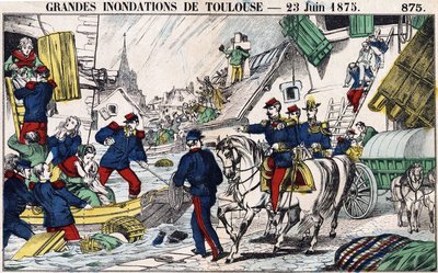 As Grandes Inundações de Toulouse em 23 de junho de French School