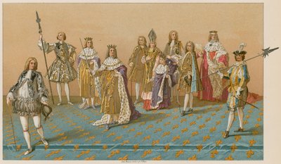 Os Grandes Oficiais de Estado em uma Coroação de French School