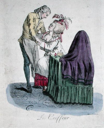 O Cabeleireiro e uma Dama de Moda de French School
