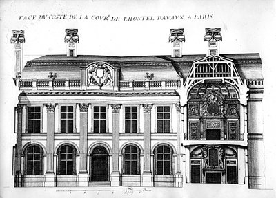 O Hotel d&39;Avaux, rue du Temple, Paris de French School