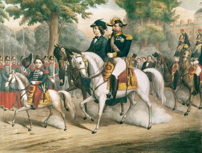 A família imperial a cavalo de French School