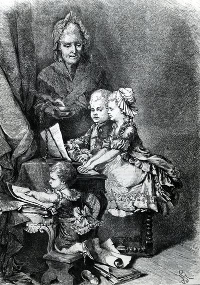 O Mozart Infantil Tocando Piano de French School