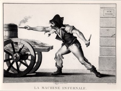 A máquina Infernal, rue Saint-Nicaise, Paris, 24 de dezembro de 1800 de French School