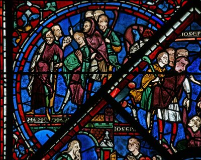 A janela de José: ele é vendido por seus irmãos (w41) de French School