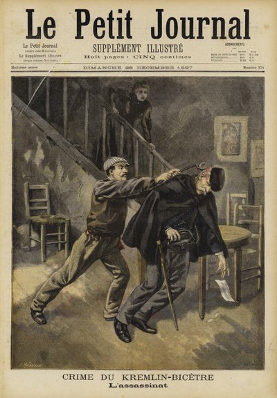O assassinato do Kremlin-Bicêtre, Paris, 1897 de French School