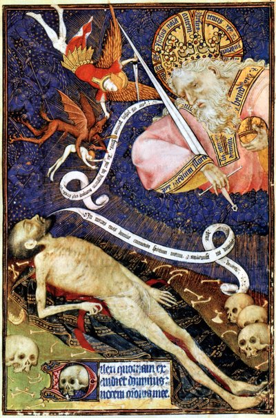 O último julgamento, ilustração das grandes horas de Rohan, 1430 de French School