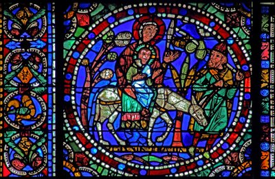 A janela da Vida de Cristo: Voo para o Egito - e retorno (w50) de French School