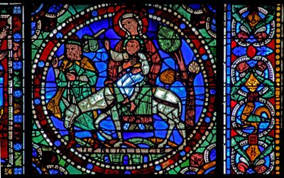 A janela da Vida de Cristo: Voo para o Egito - o retorno (w50) de French School