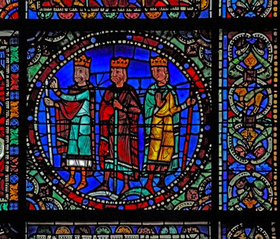 A janela da Vida de Cristo: Os Magos viajando (w50) de French School