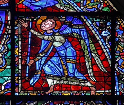 A janela da Vida de Cristo: um anjo (w50) de French School