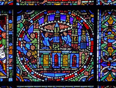 A janela da Vida de Cristo: a cidade de Jerusalém (w50) de French School