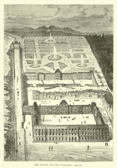O Louvre e as Tuileries de French School