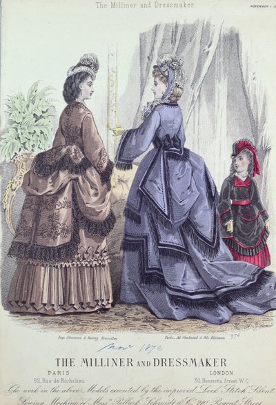 O Milliner e costureira, 1888 de French School